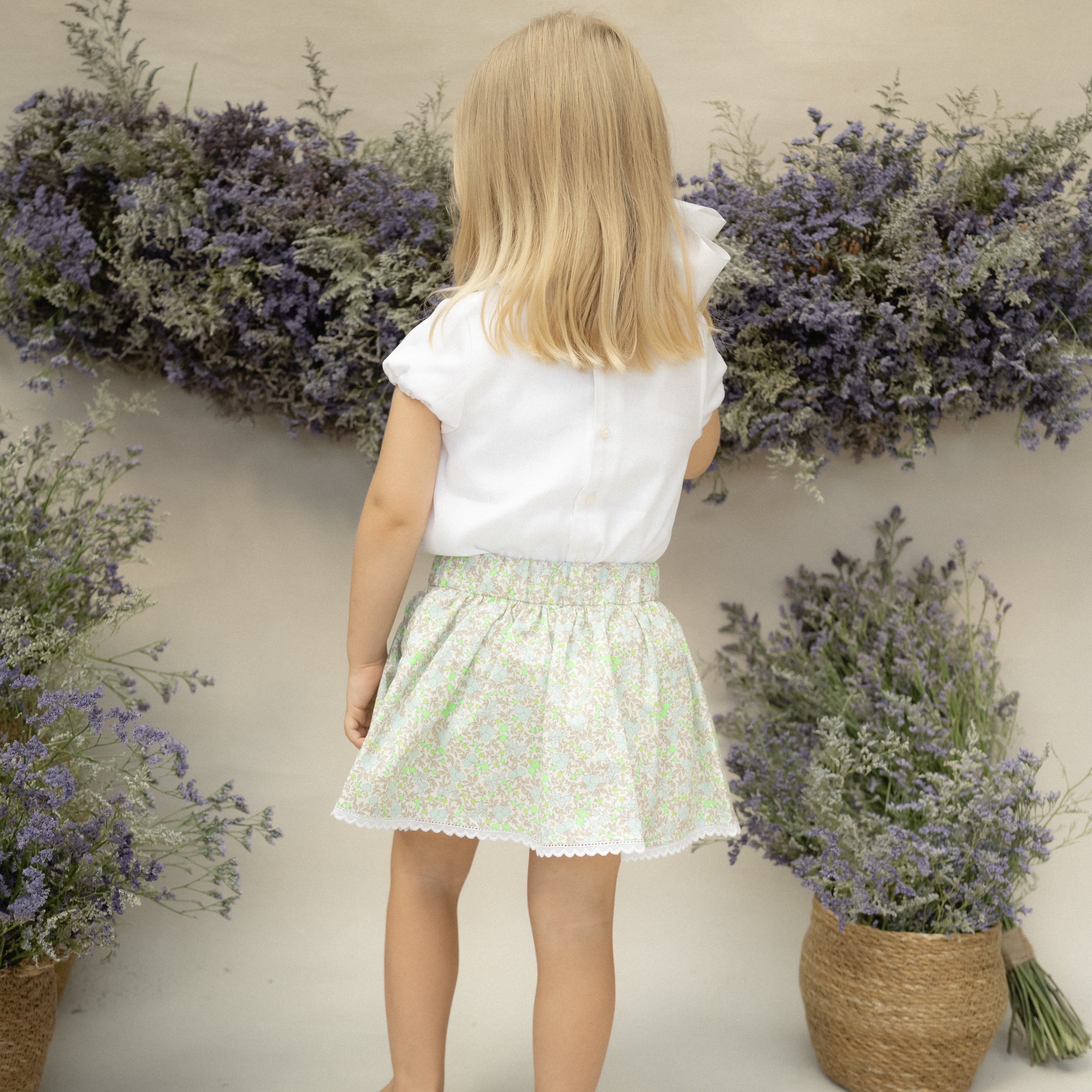 Falda Andrea verde fluor