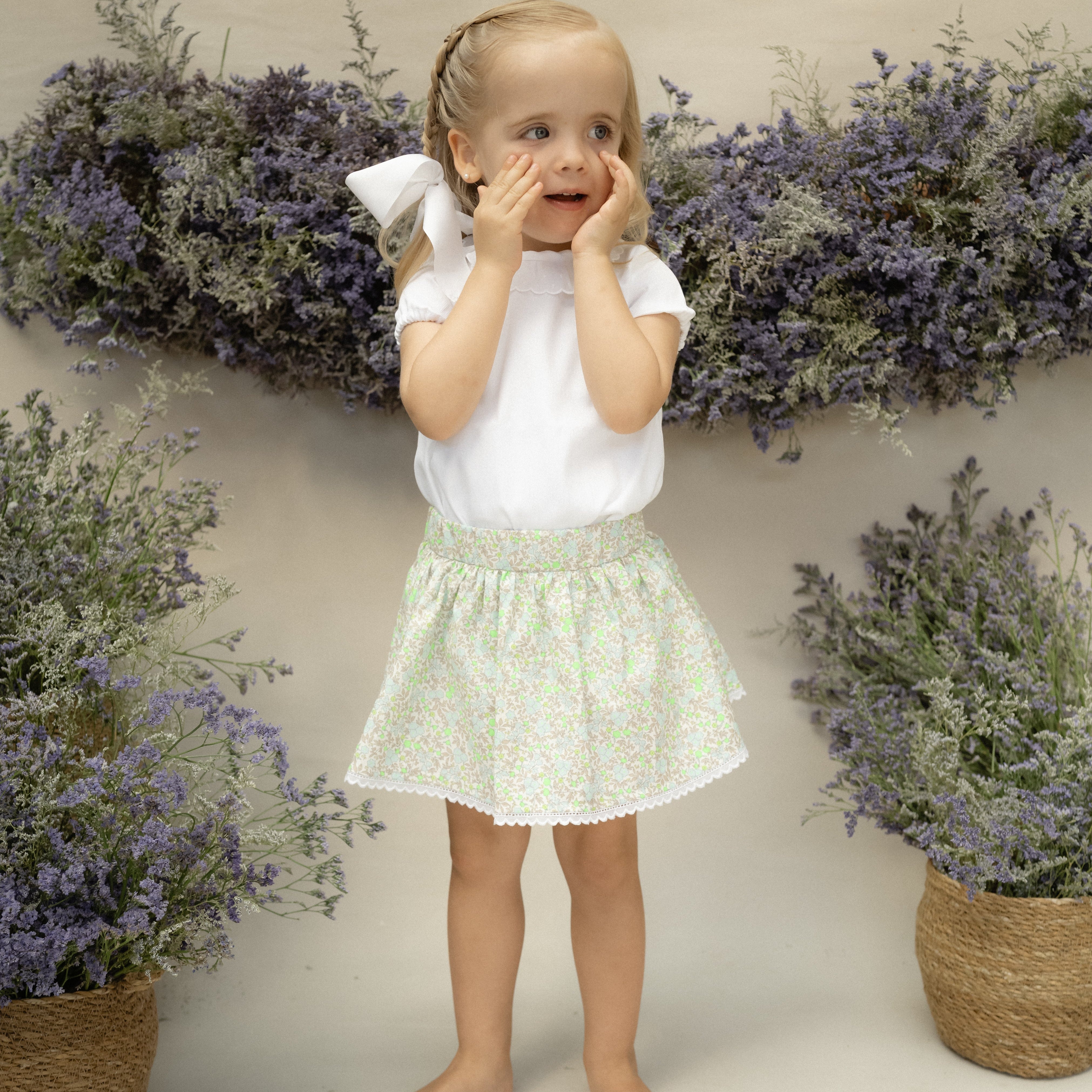 Falda Andrea verde fluor