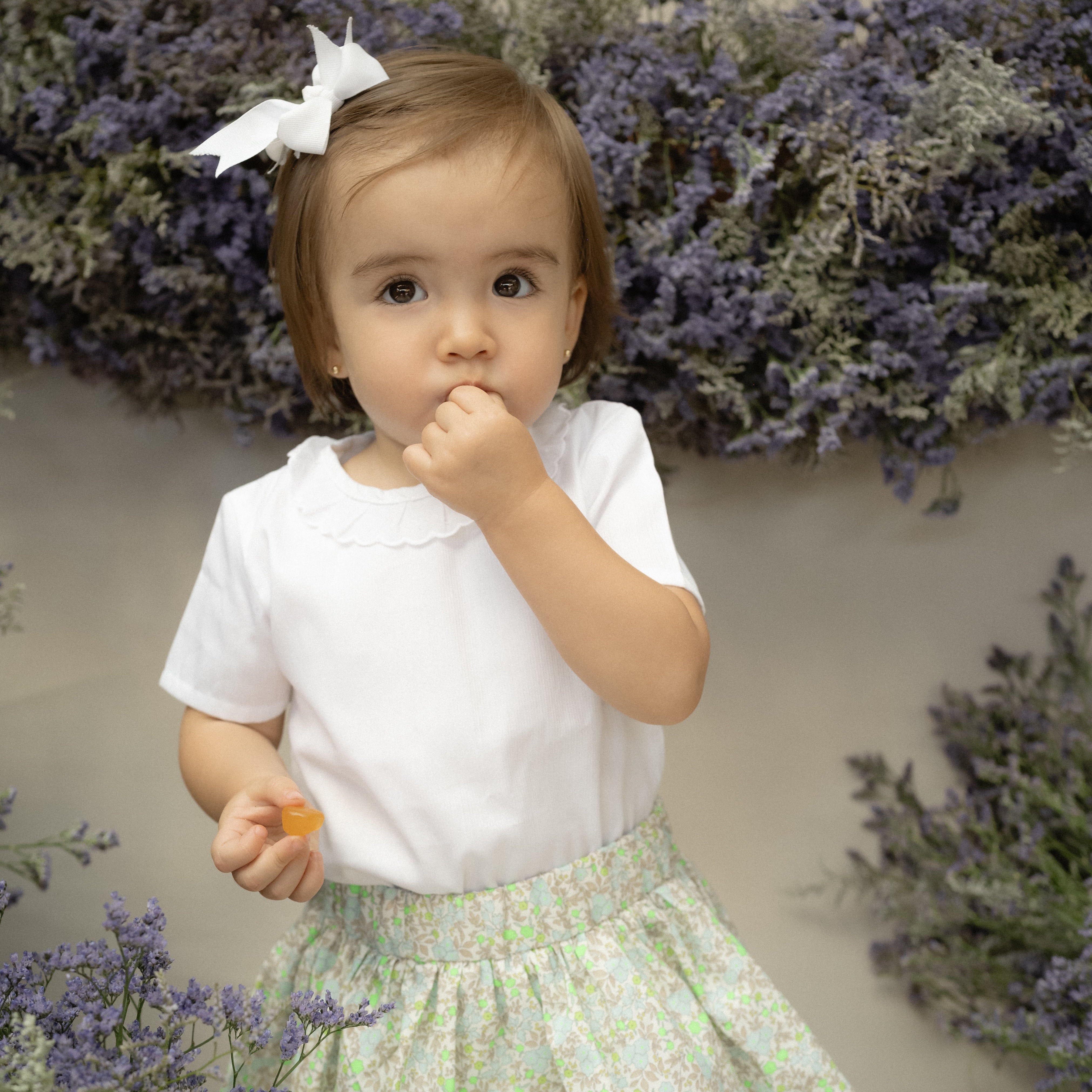 Camisa Lorenza manga corta pique banco