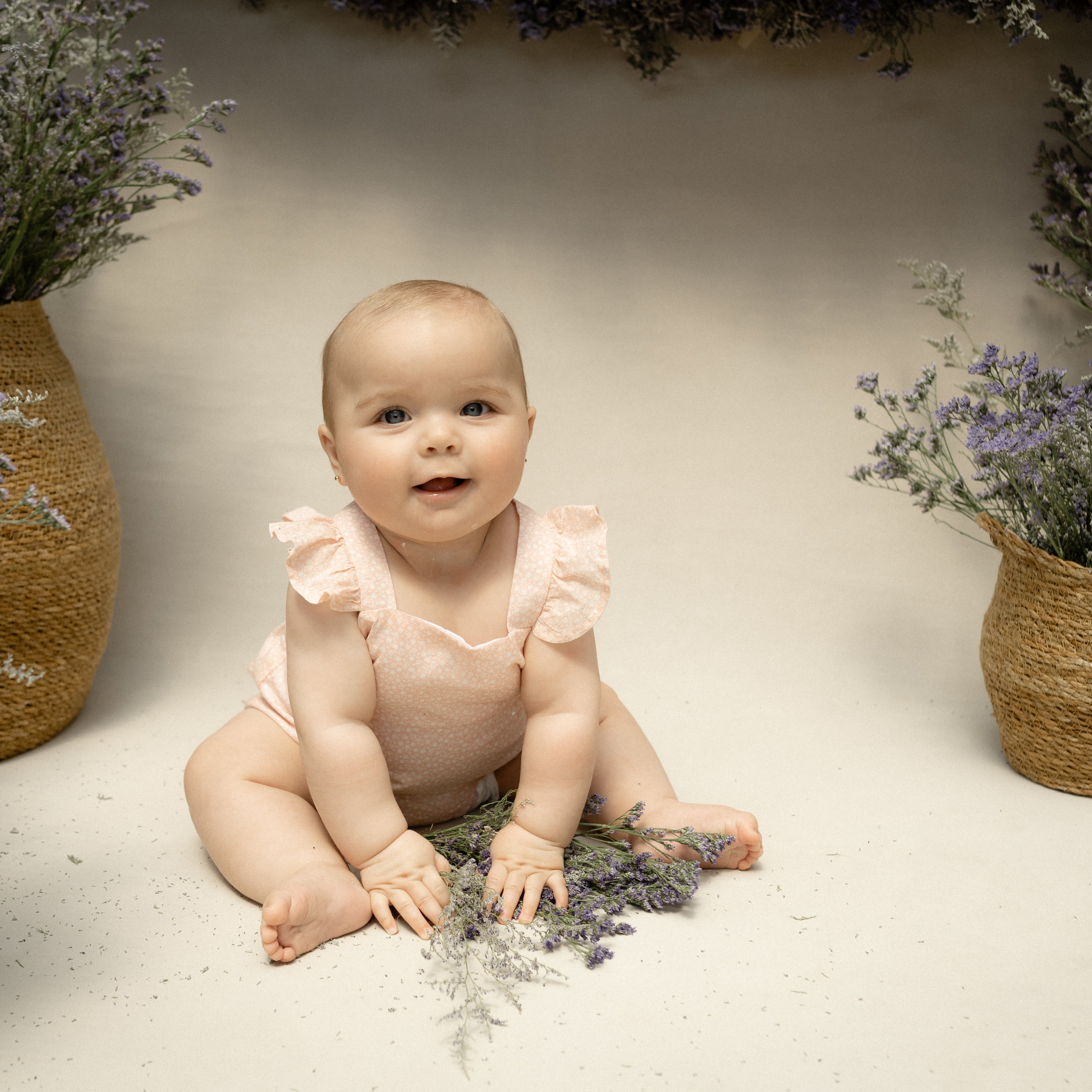 Bombacho Emma flores durazno