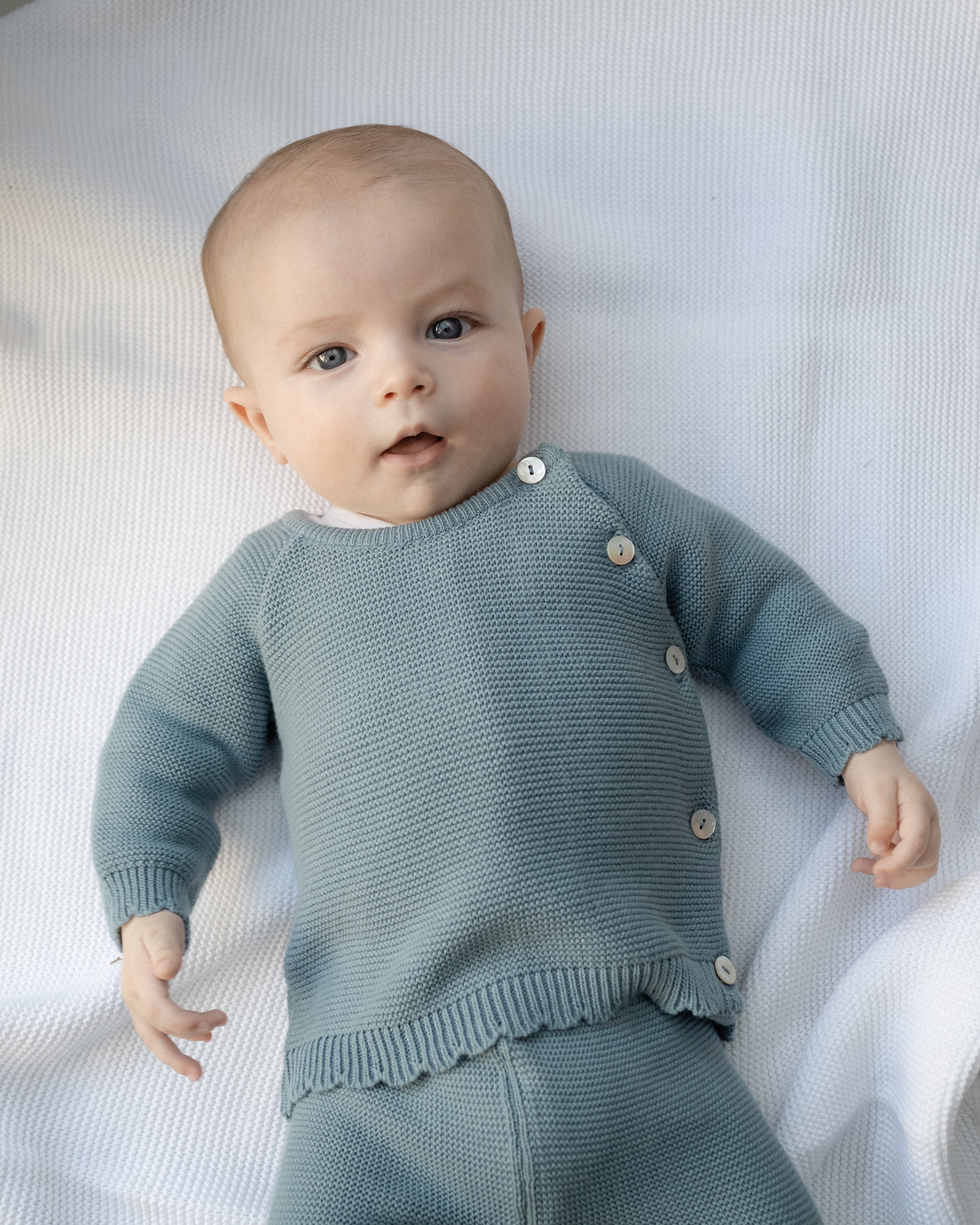 Set pantalón tejido cemento