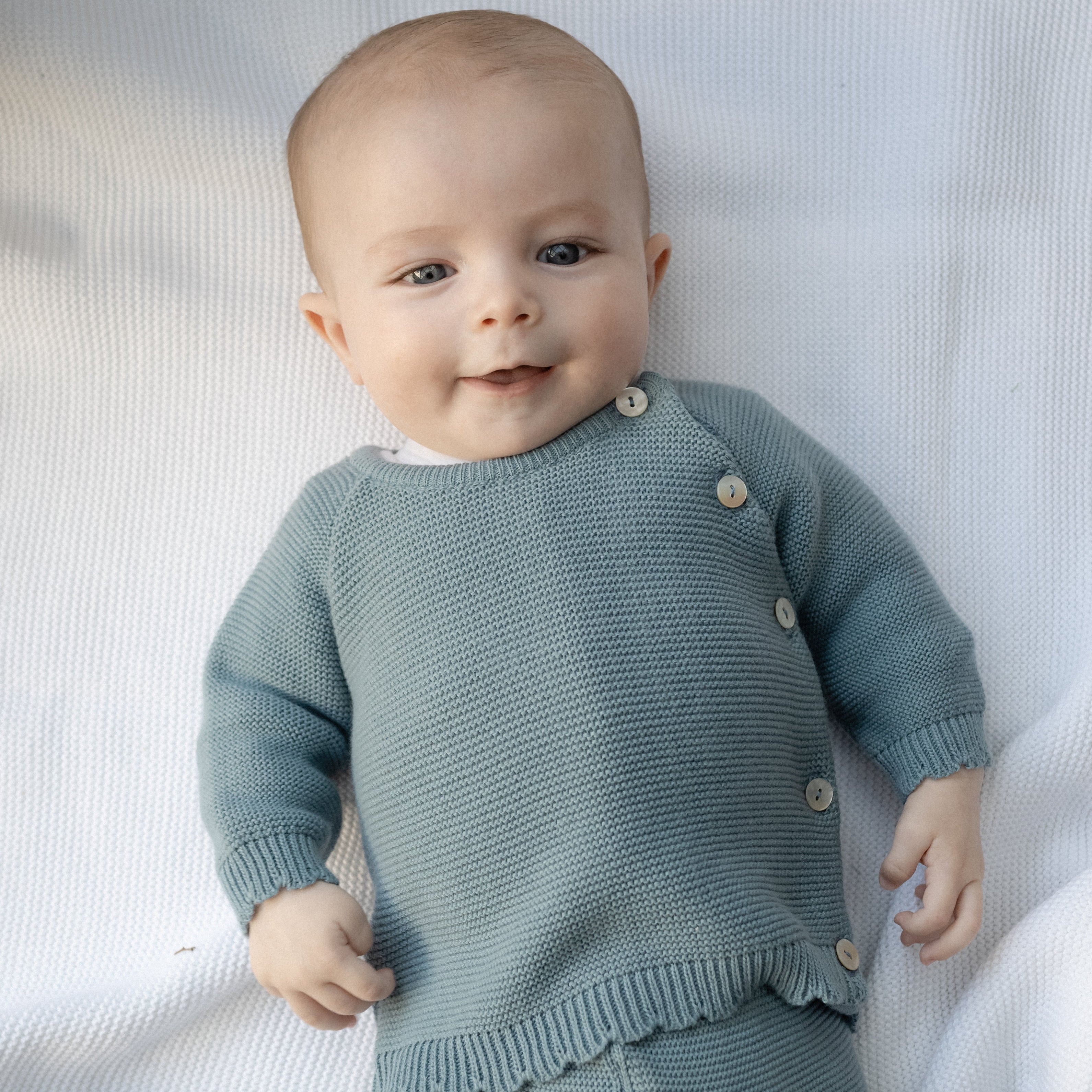 Set pantalón tejido cemento