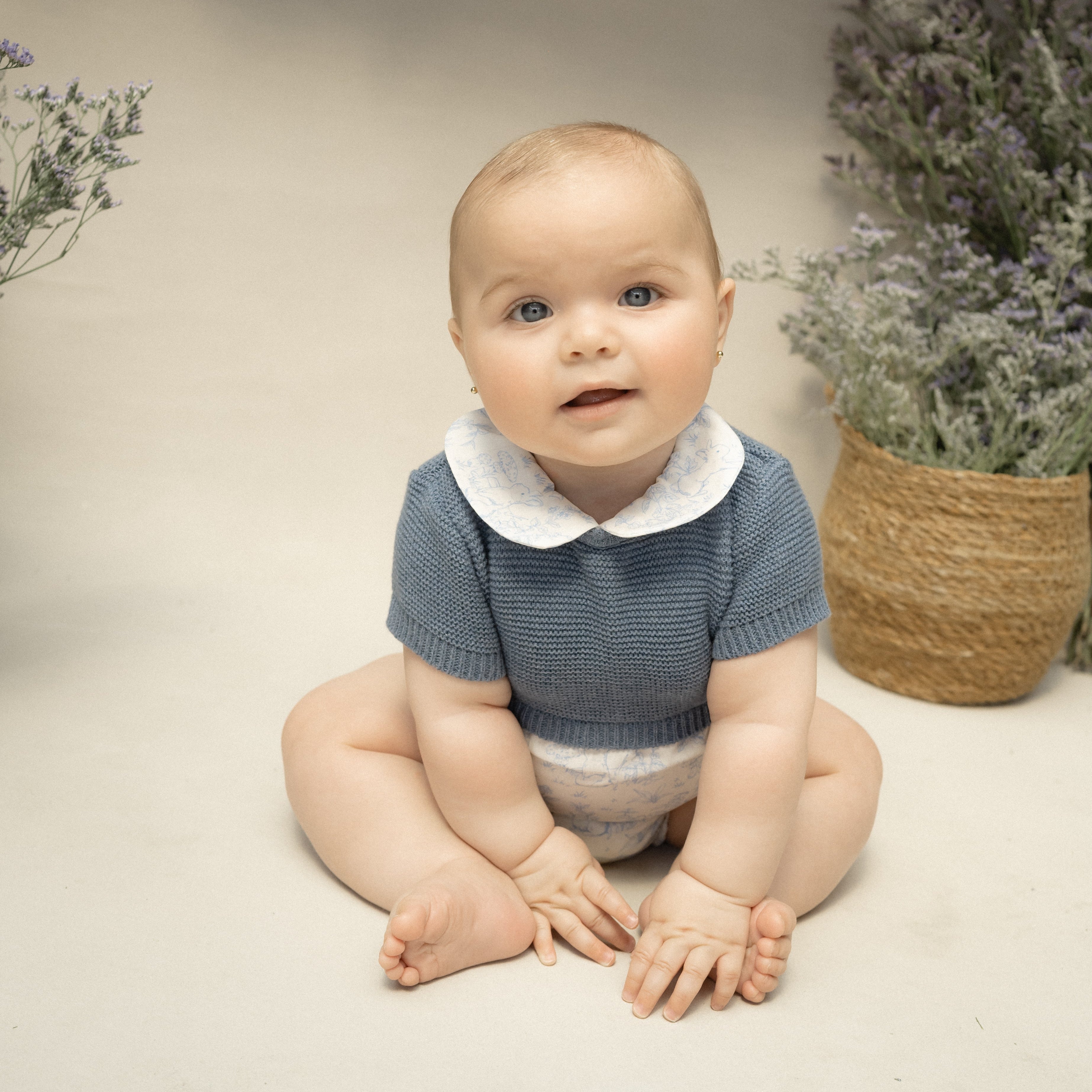 Bombacho tejido Robin conejos azules