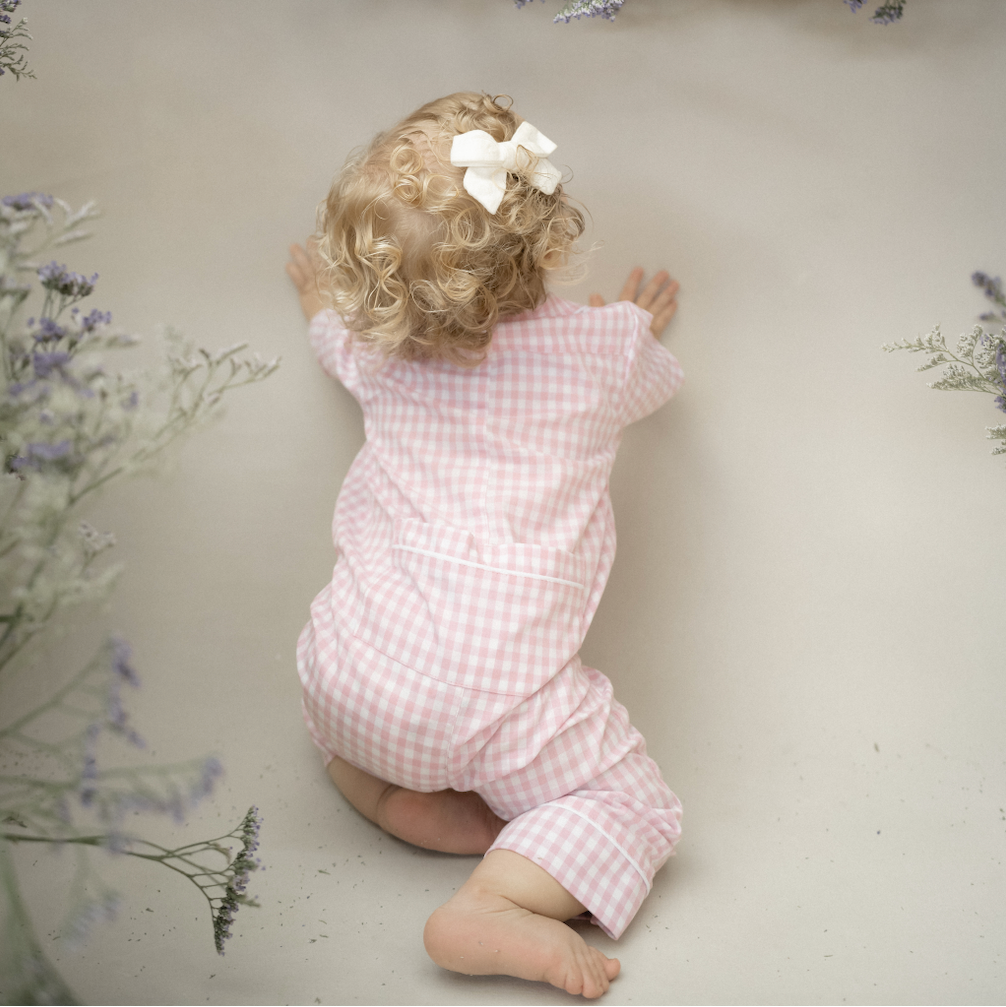 Enterito sin pies Popy cuadros rosas