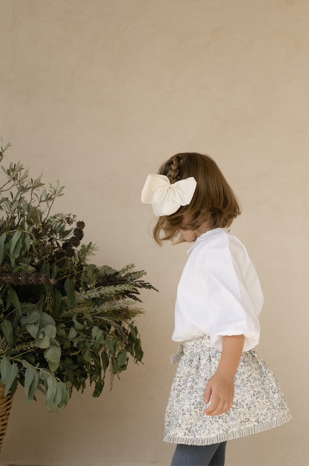 Falda Andrea flores azules kansas