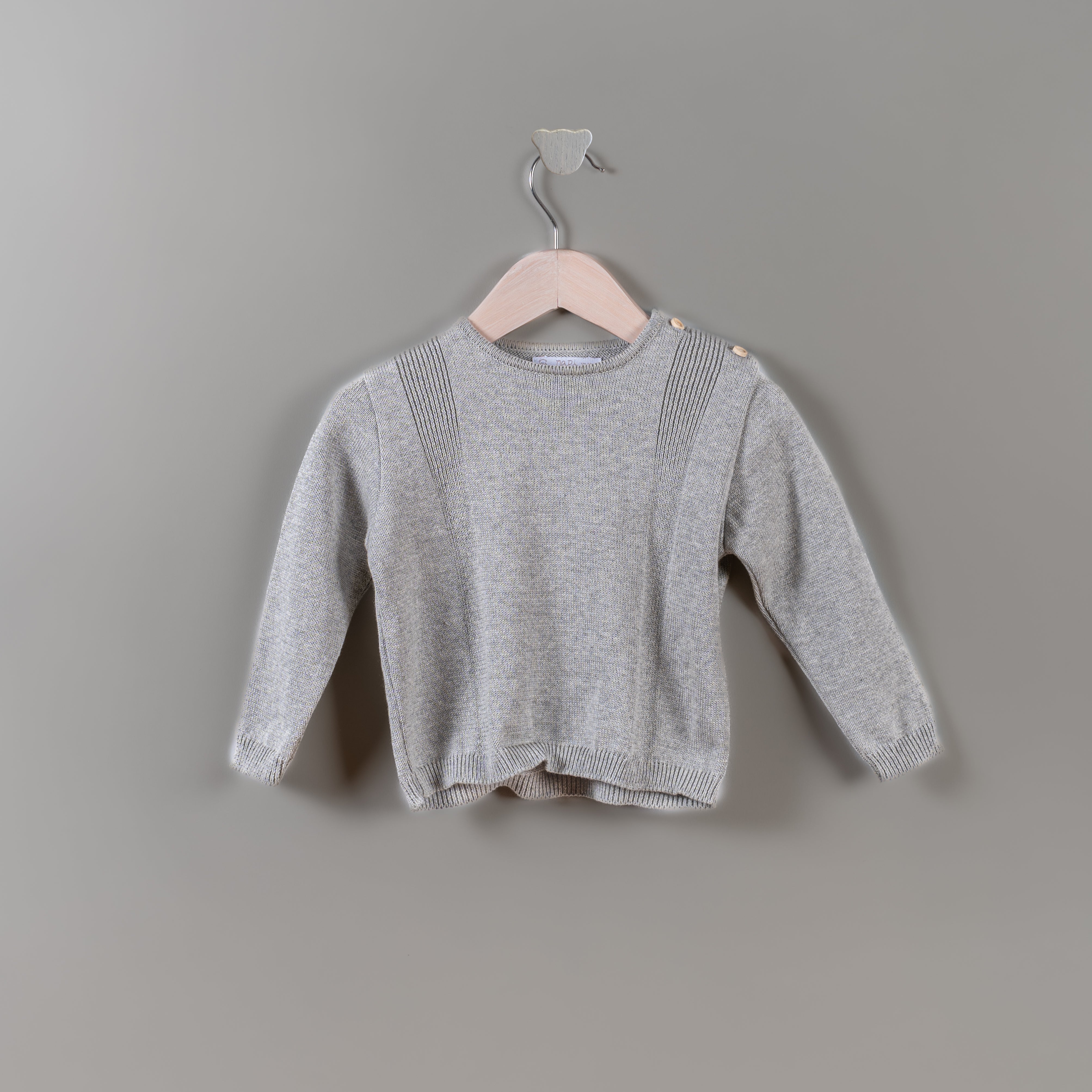 Sueter unisex canaletas gris claro