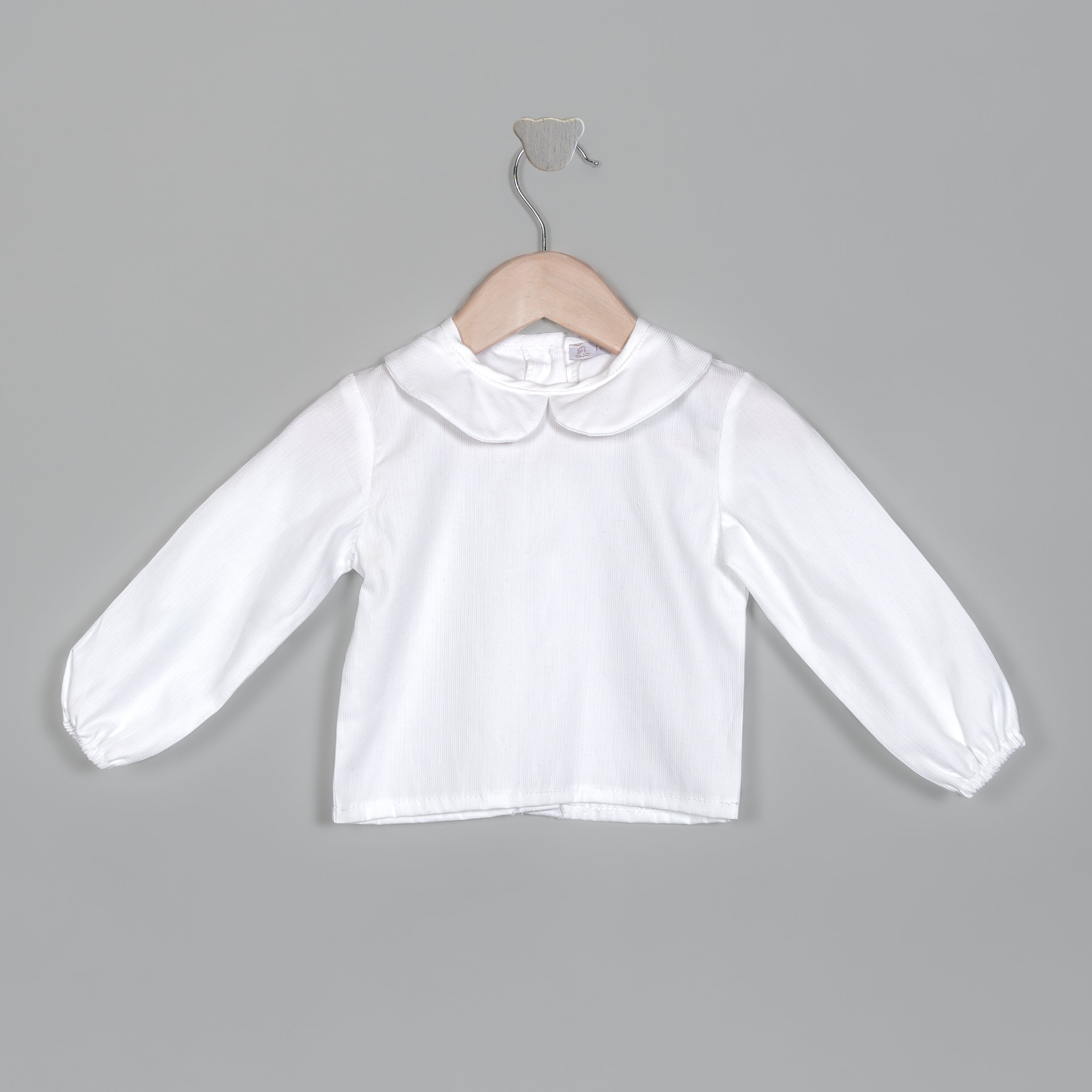 Camisa de pique para bebé manga larga