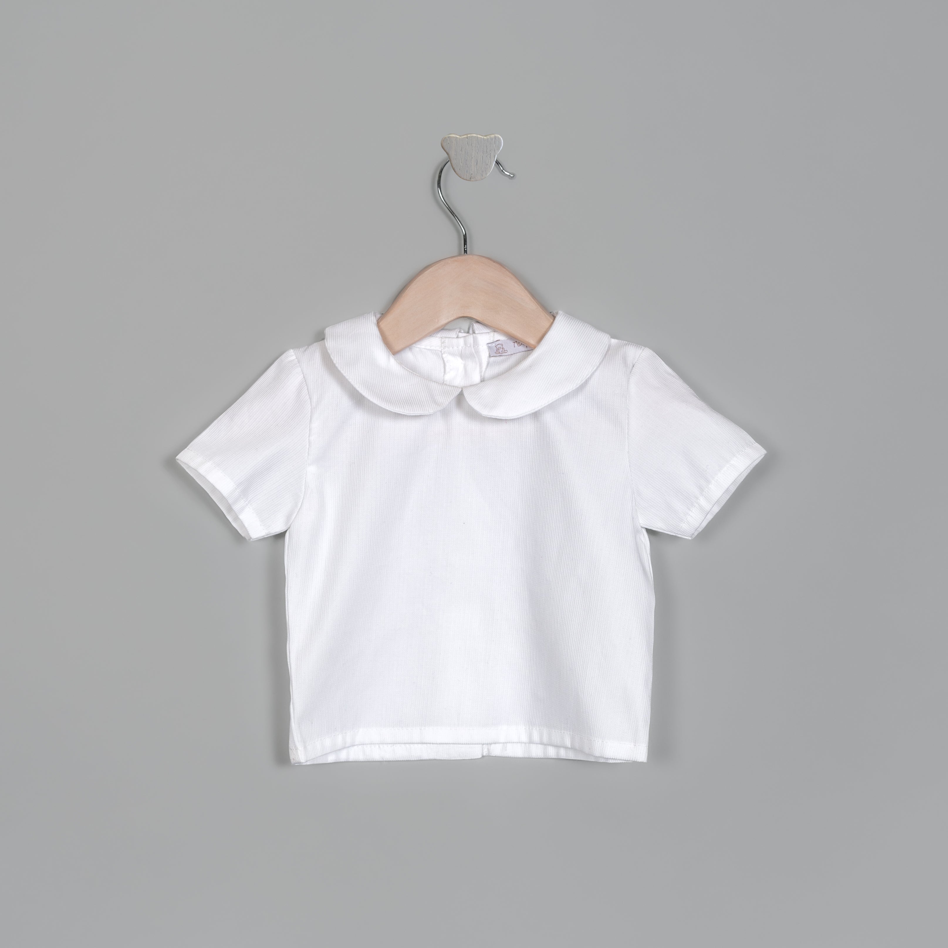 Camisa de pique para bebé manga corta