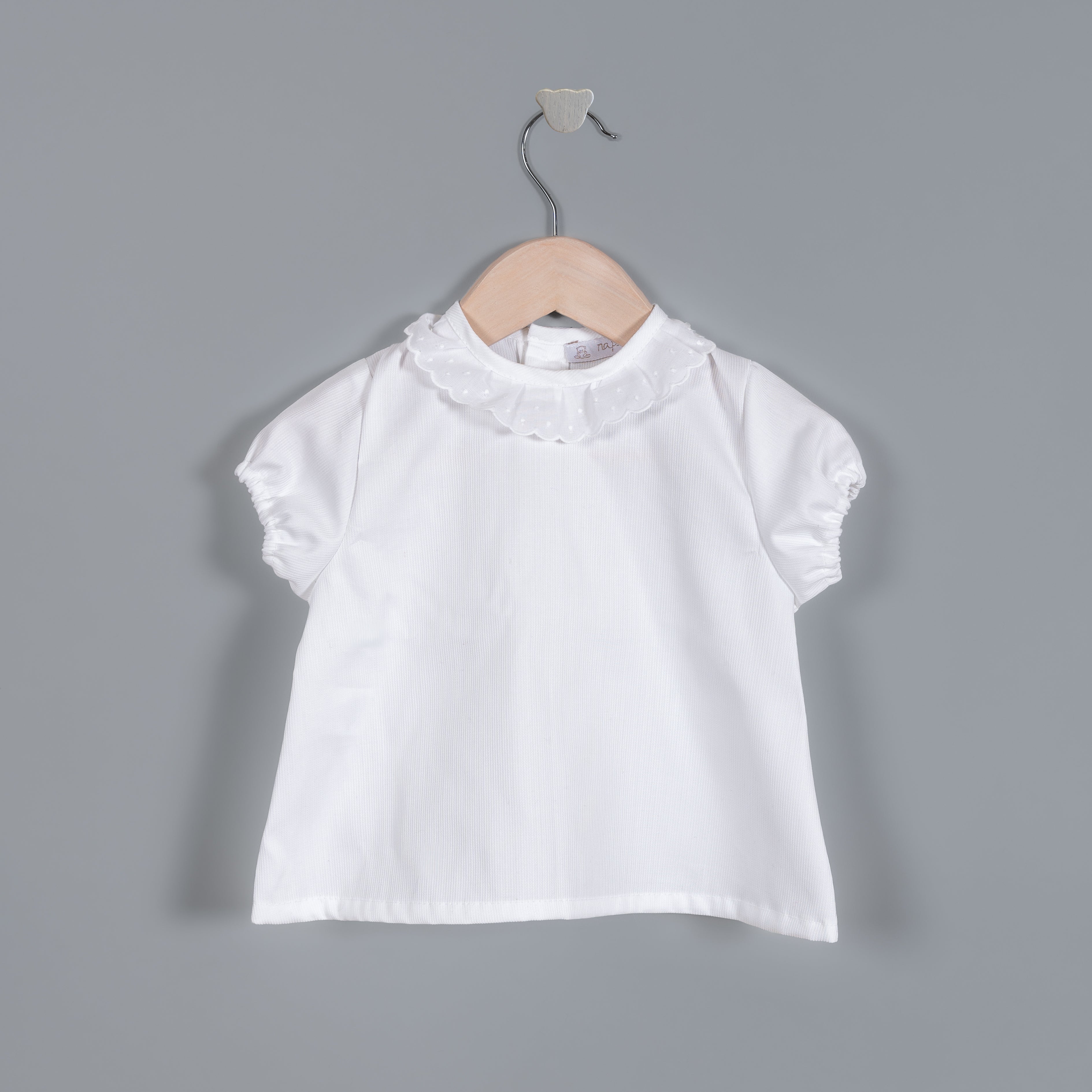 Camisa Lorenza manga corta pique banco