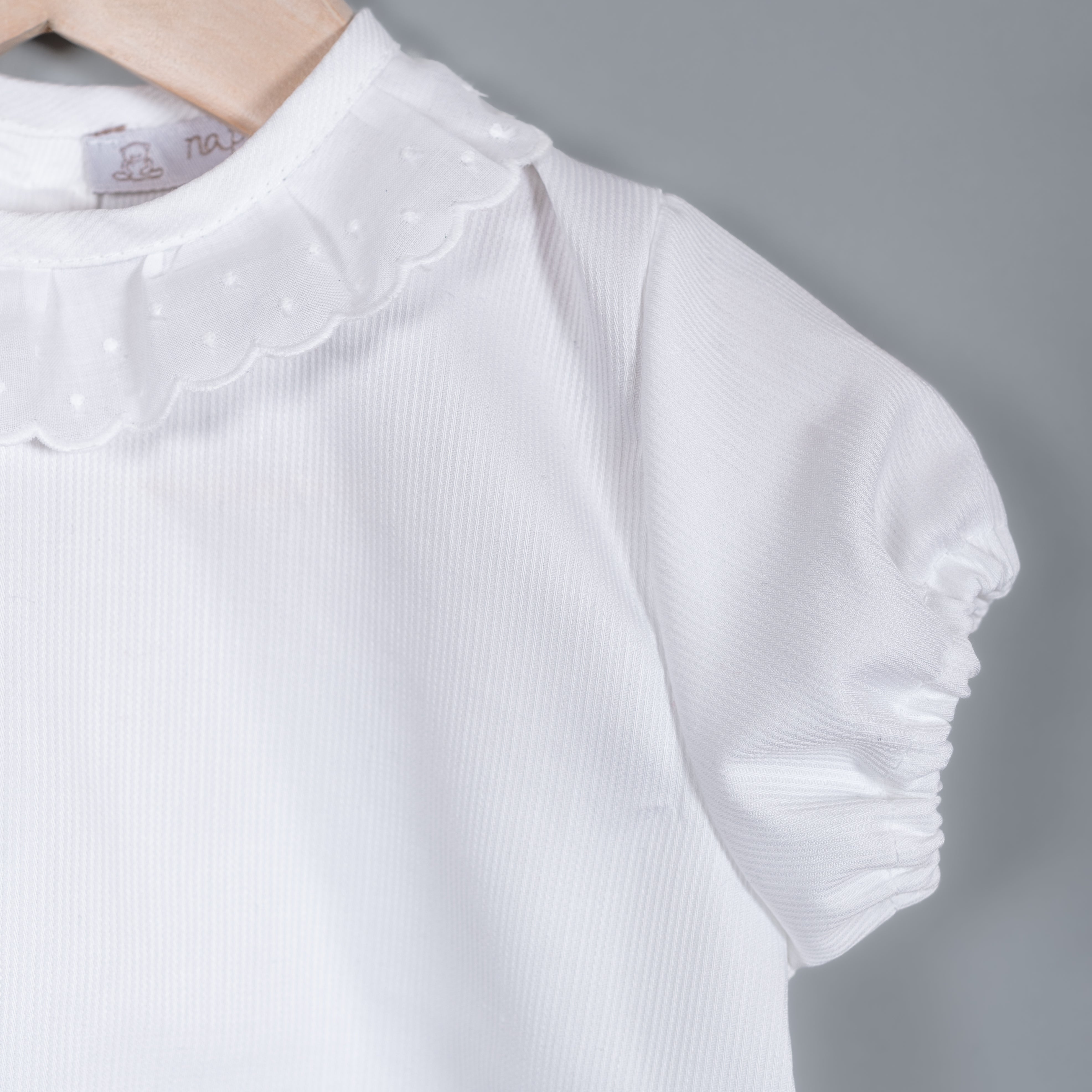 Camisa Lorenza manga corta pique banco