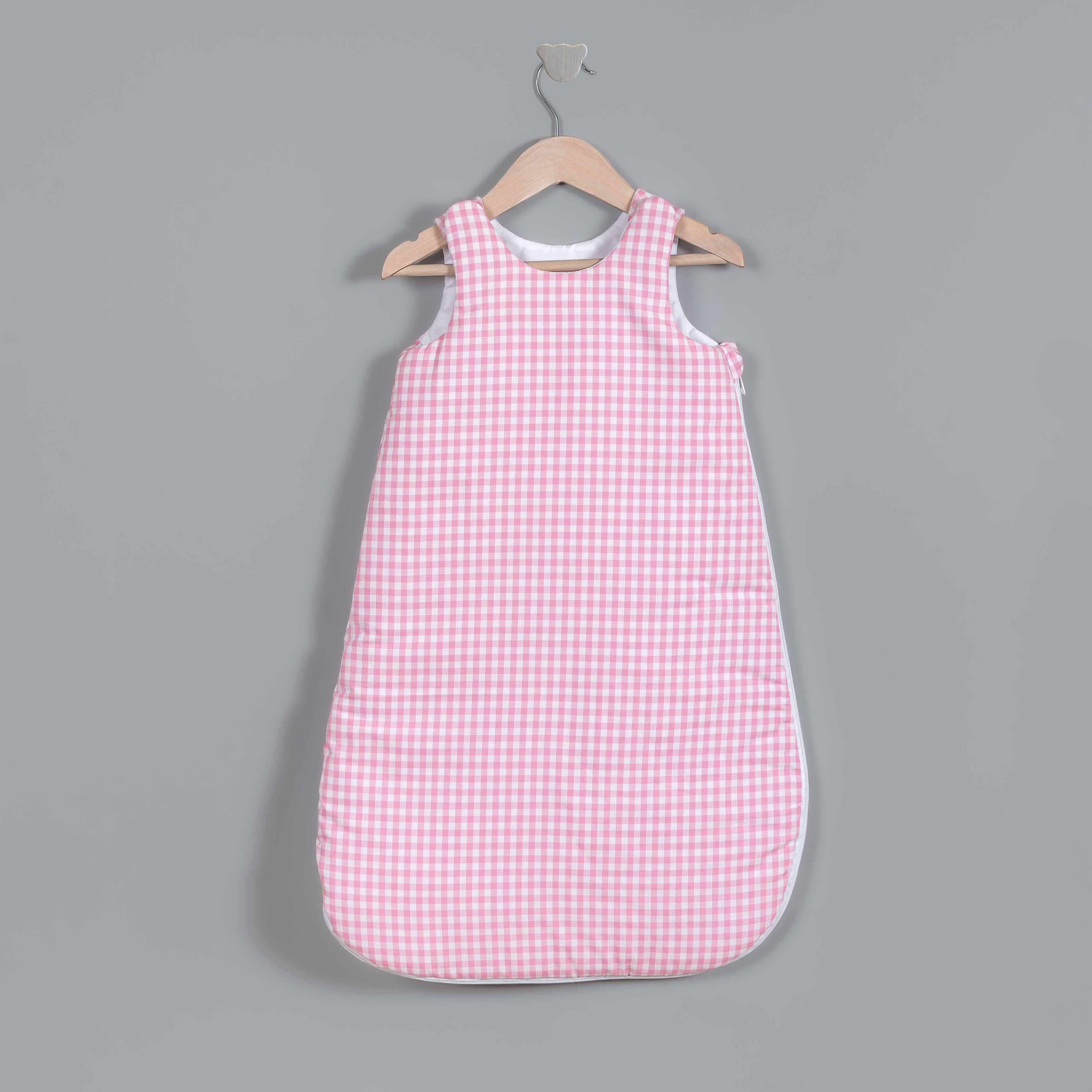 Saquito de dormir verano cuadros rosas