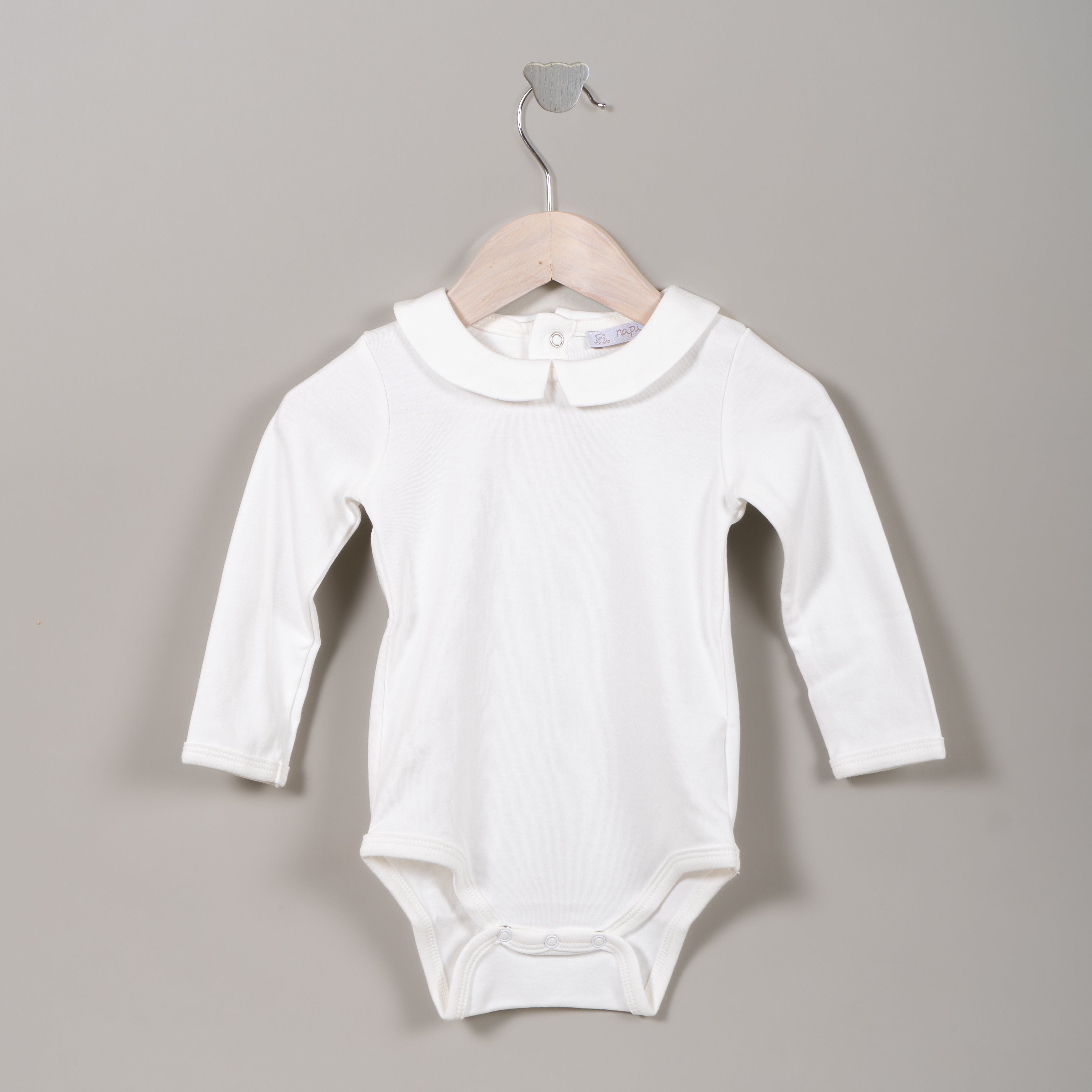 Camisa pañalera manga larga algodón