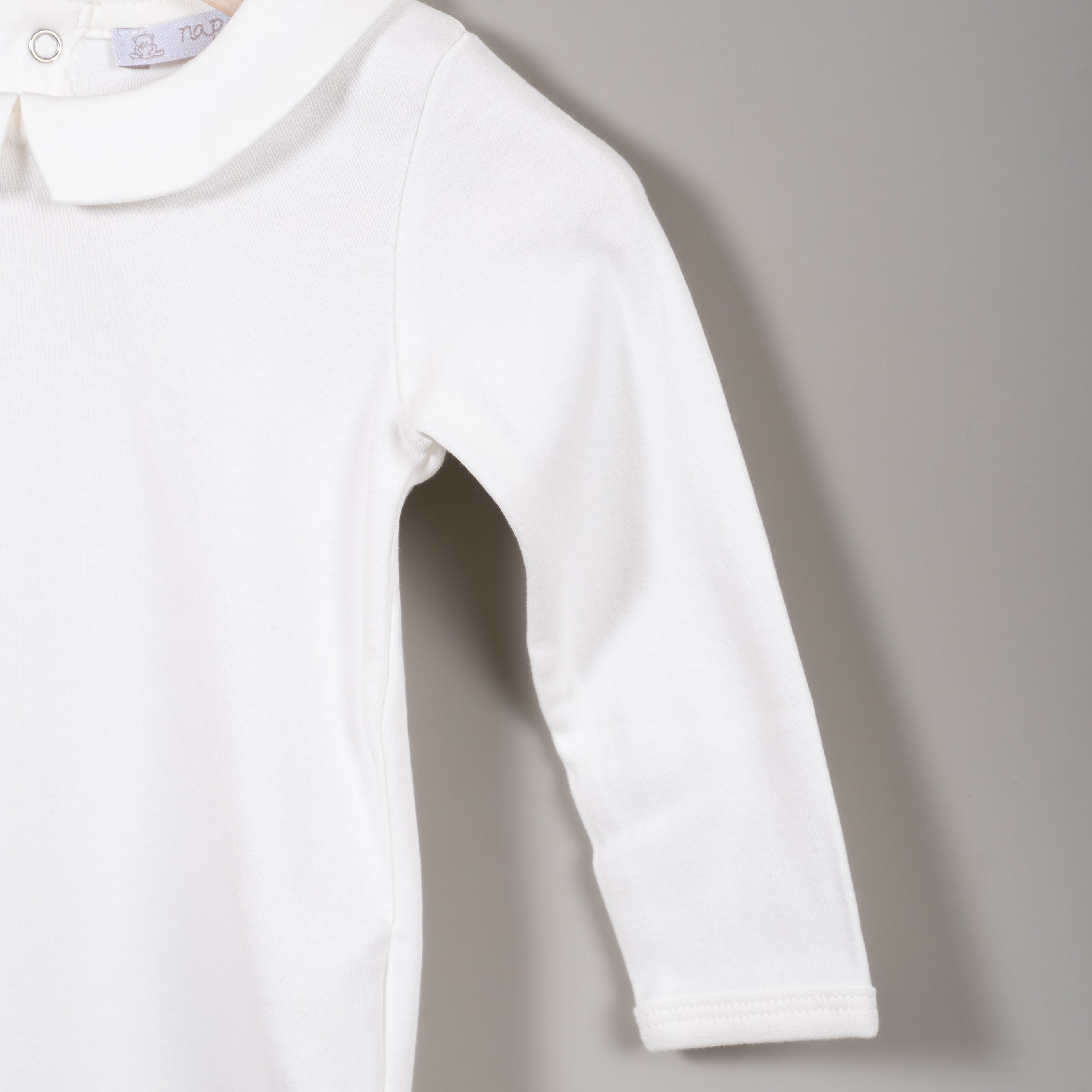 Camisa pañalera manga larga algodón