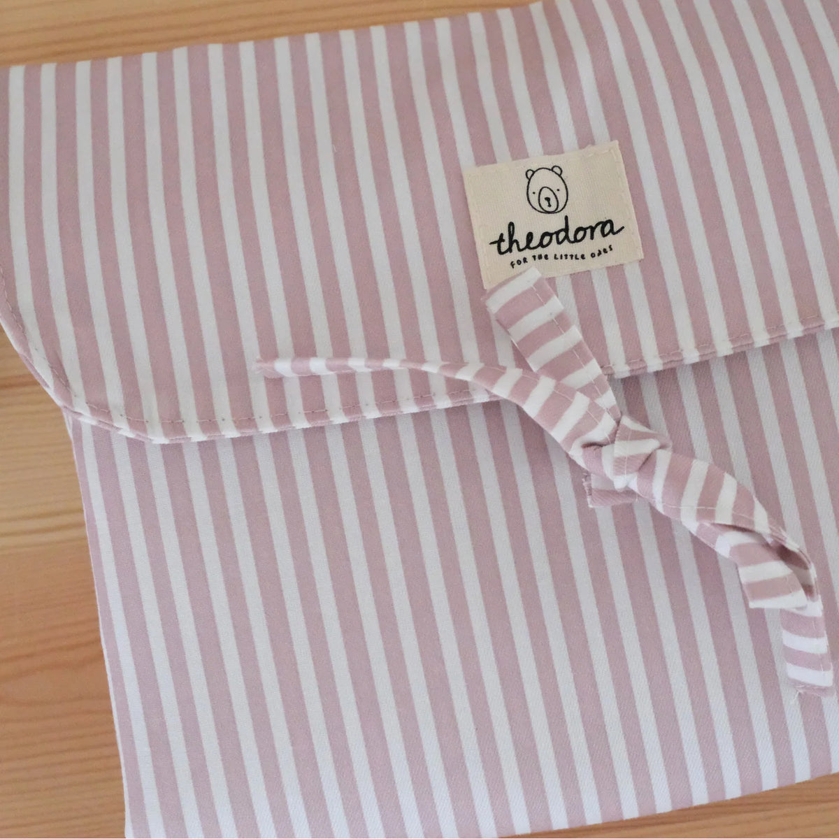Cambiador rayas dusty pink