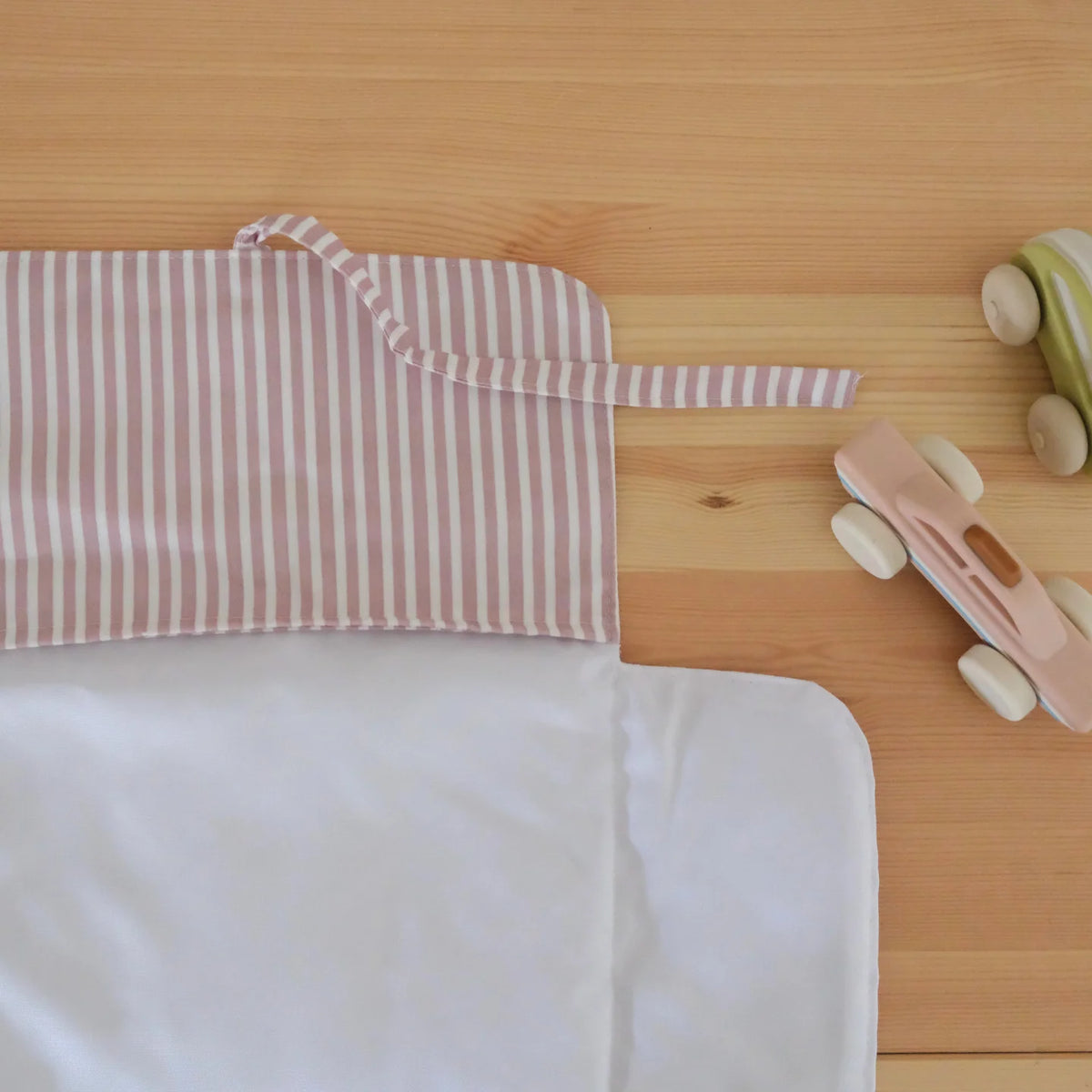 Cambiador rayas dusty pink