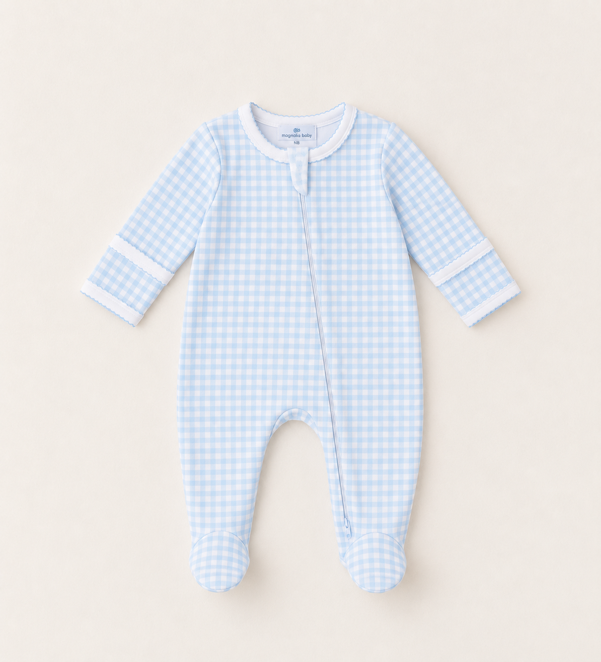 Mameluco azul con zipper – 100% Algodon Pima