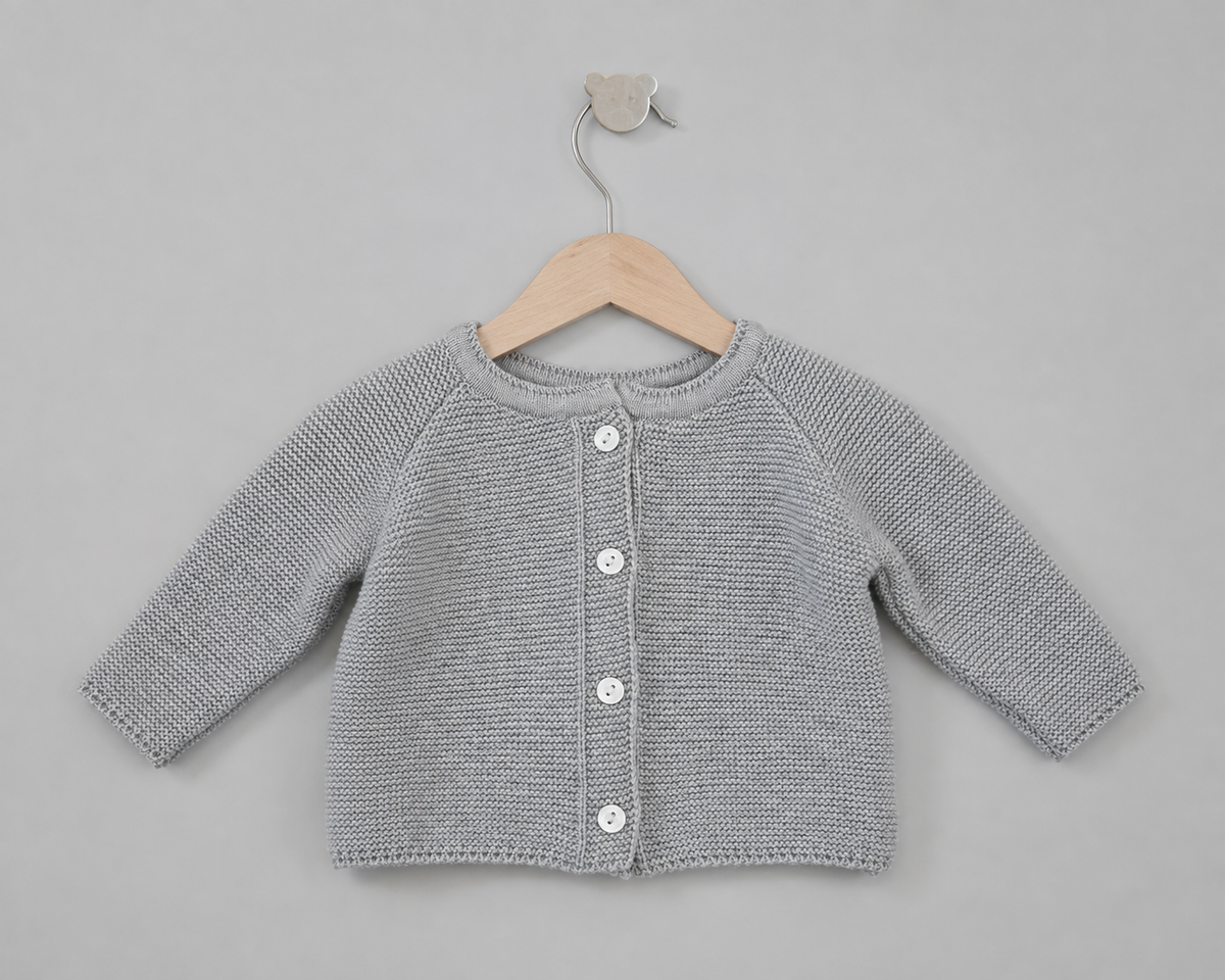 Sueter gris cardigan