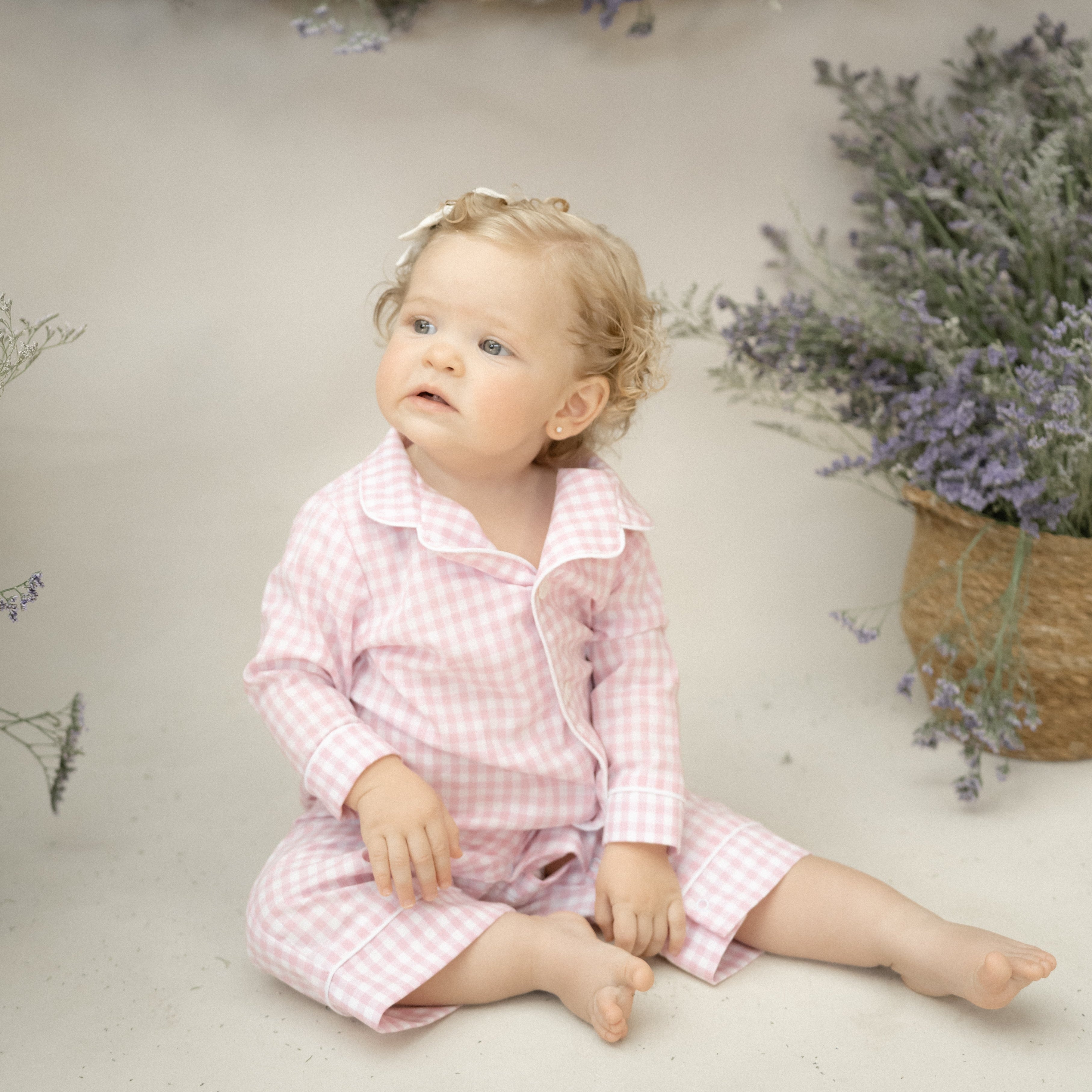 Enterito sin pies Popy cuadros rosas