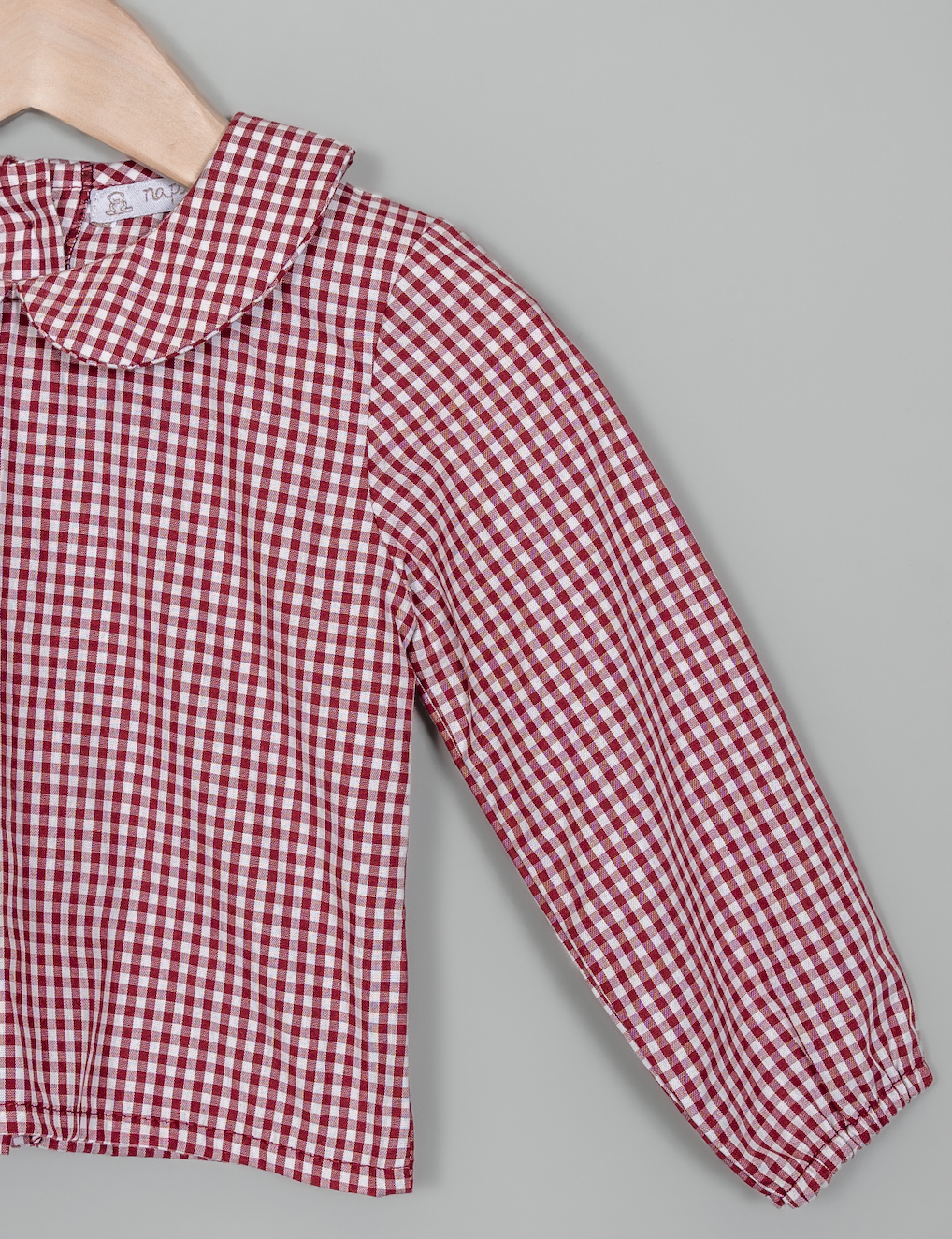 Camisa pañalera ML cuadros vino