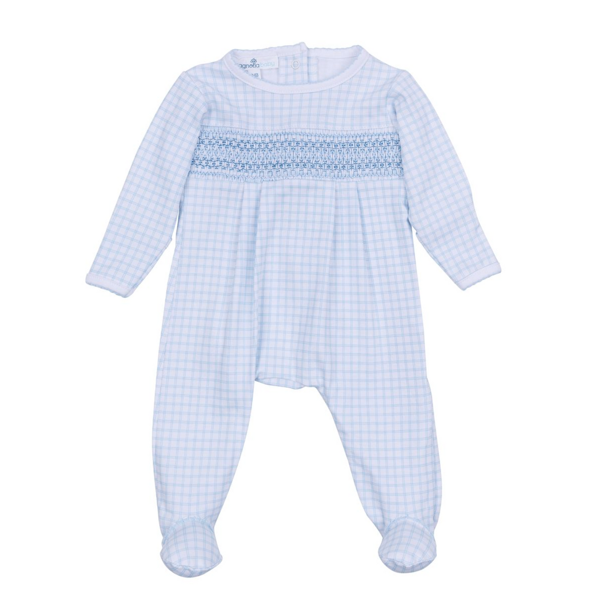 Mameluco smock Azul – 100% Algodon Pima
