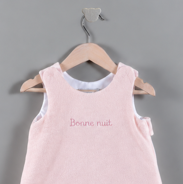 Saquito de dormir peach "Bonne nuit" (0-12 meses)