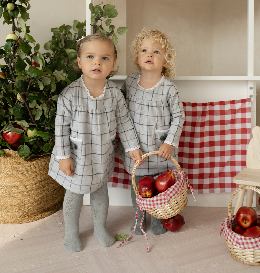 Vestido Riley franela gris