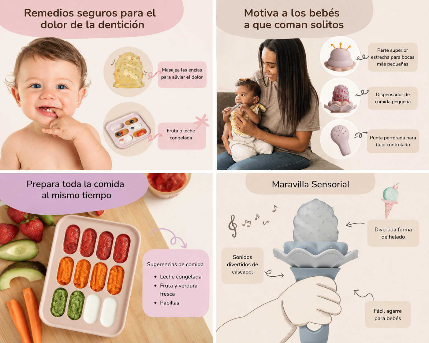 Alimentador en forma de helado (pack de 2)