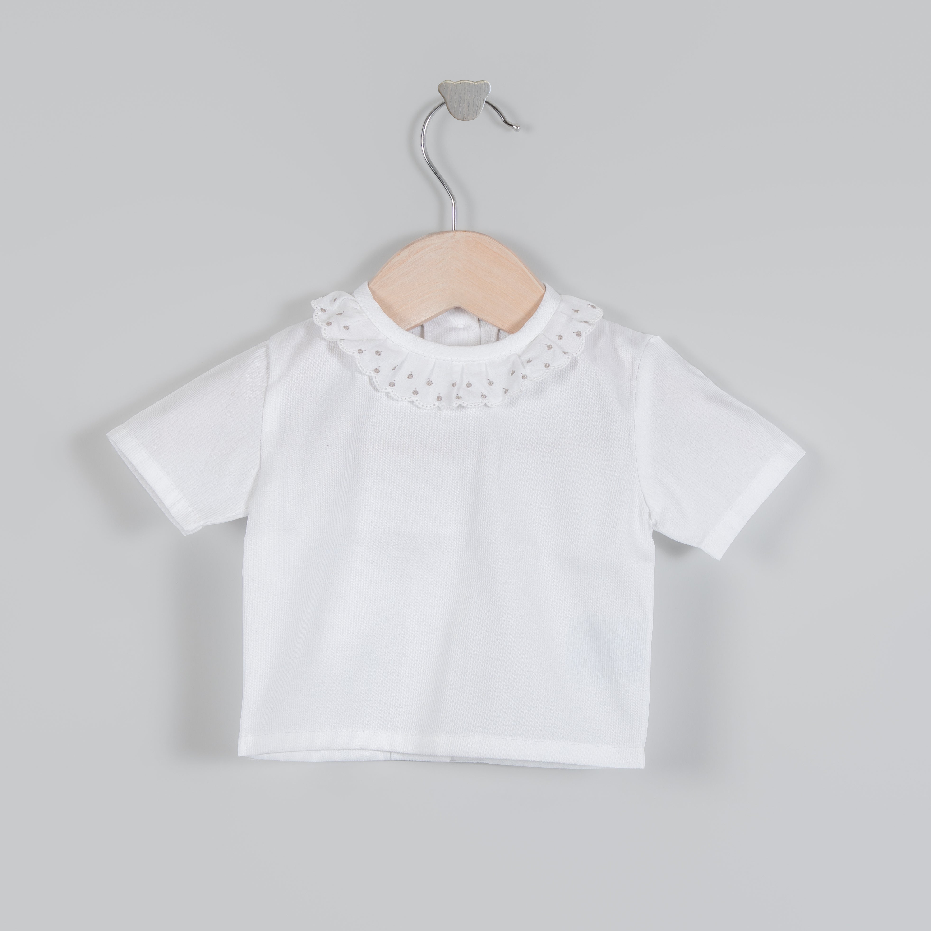 Camisa Lorenza pique tira puntos grises