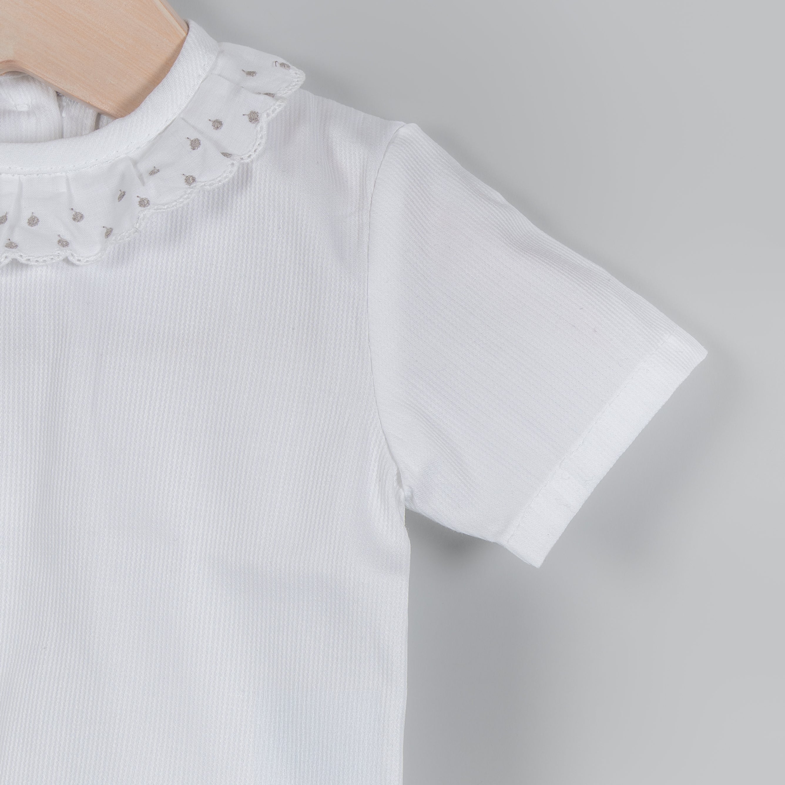 Camisa Lorenza pique tira puntos grises