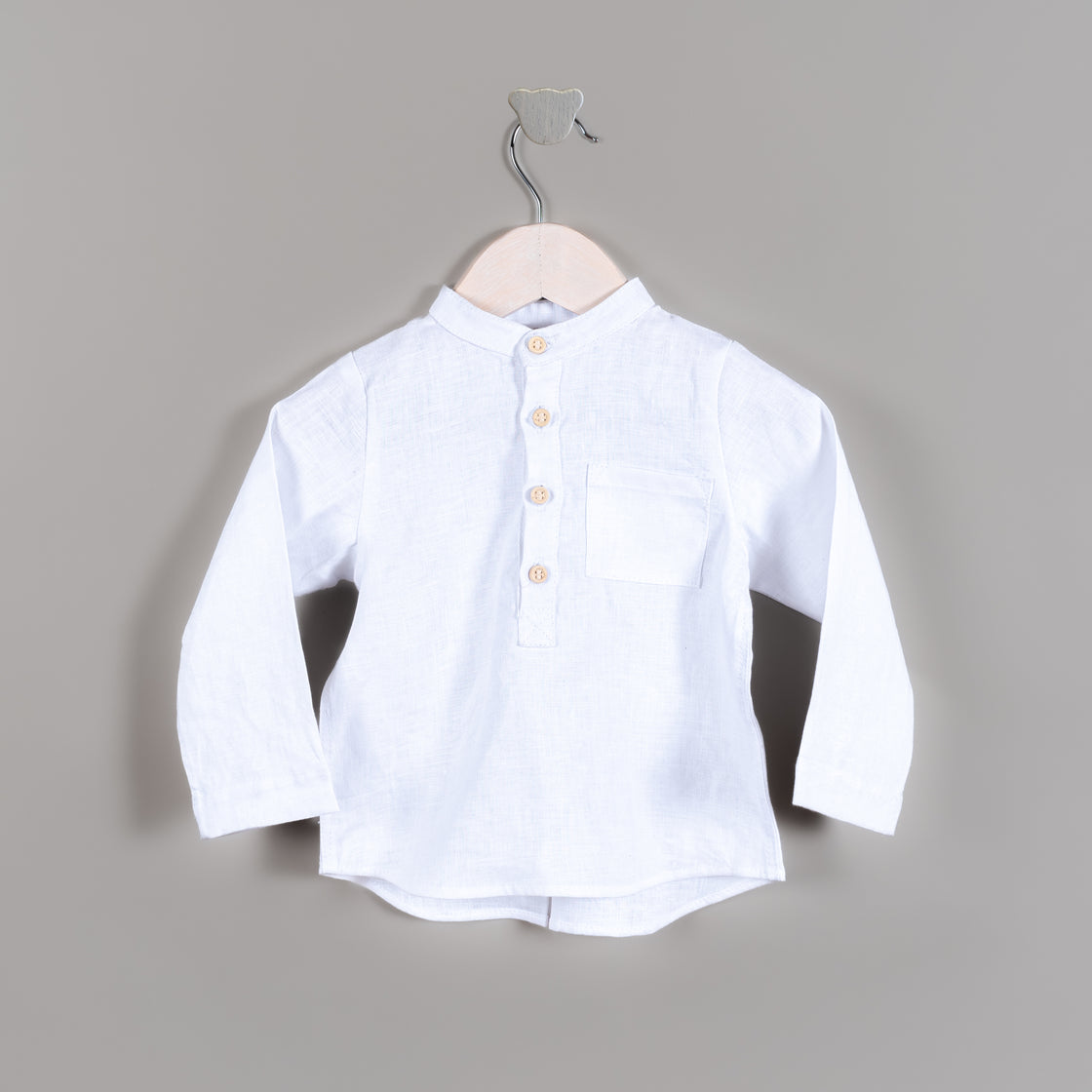 Camisa Charlie lino blanco ML