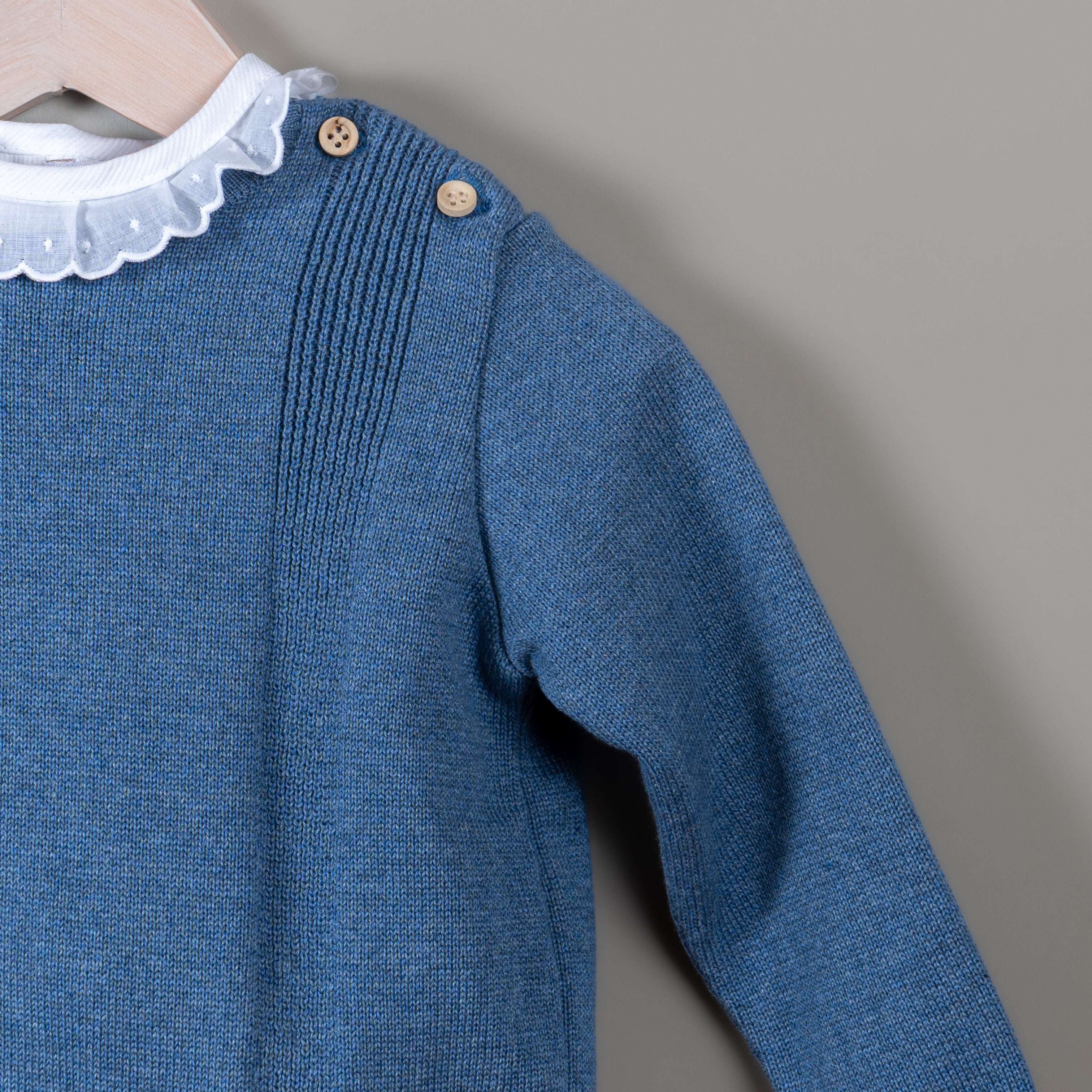 Sueter unisex canaletas azul francés