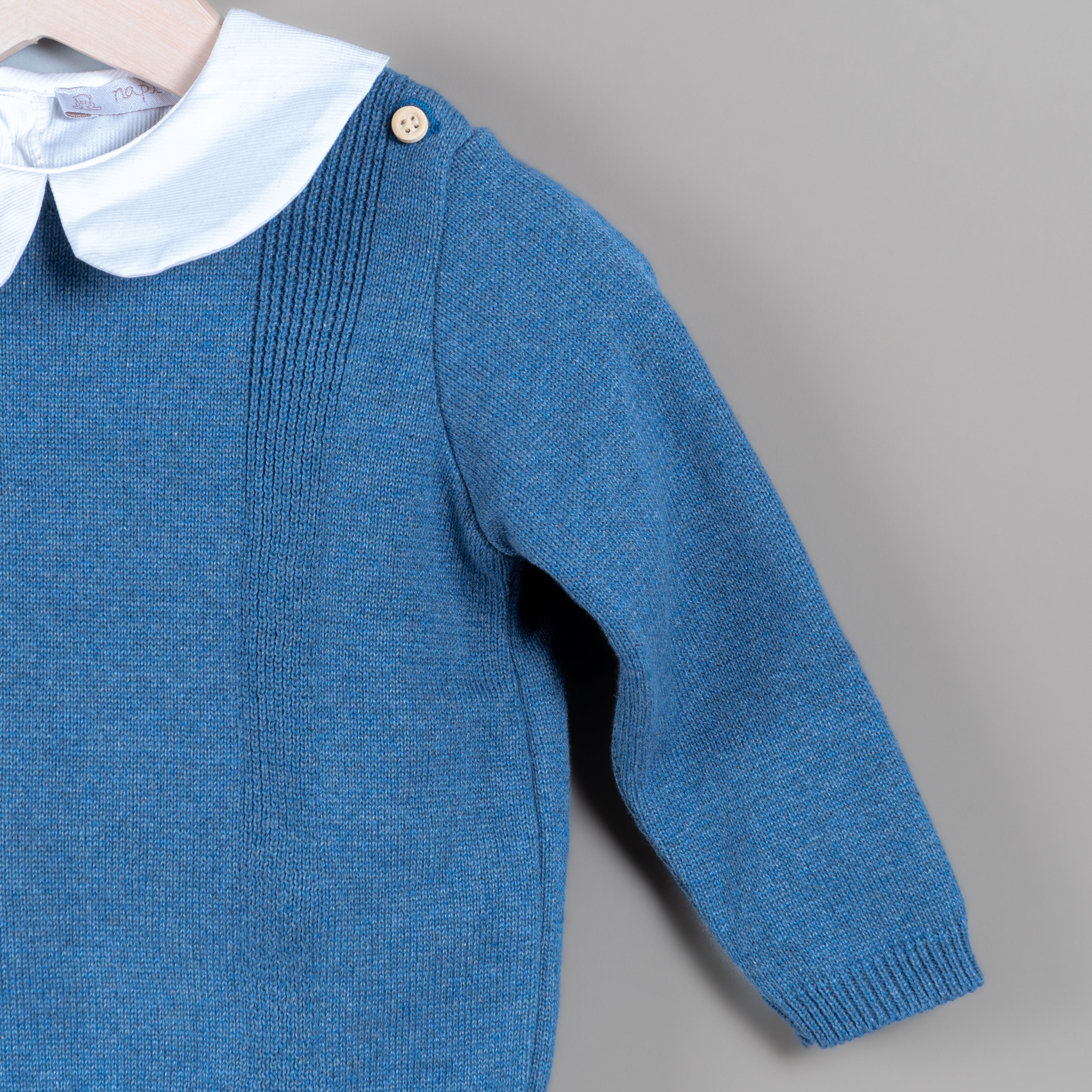 Sueter unisex canaletas azul francés