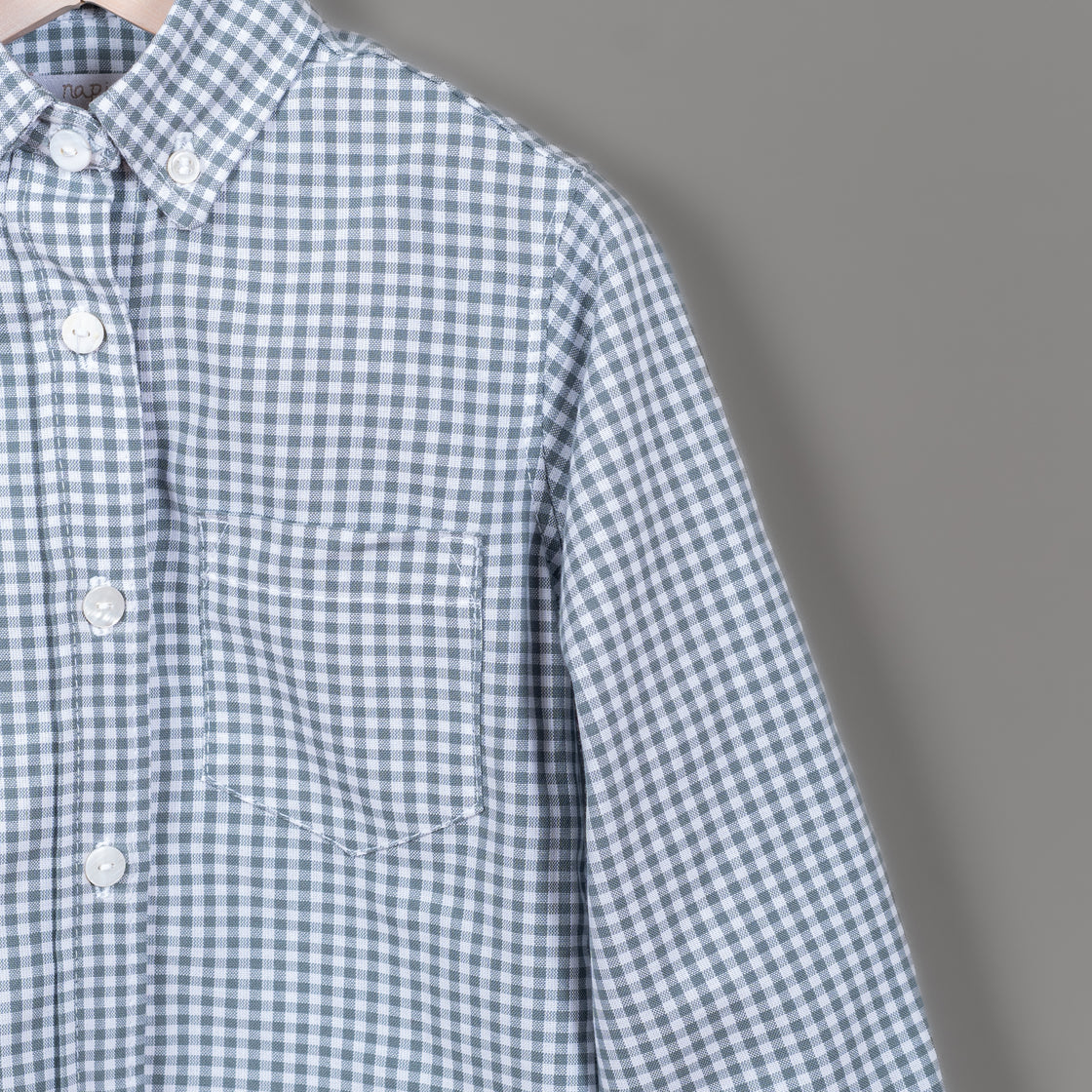 Camisa Leo ML gris/verde