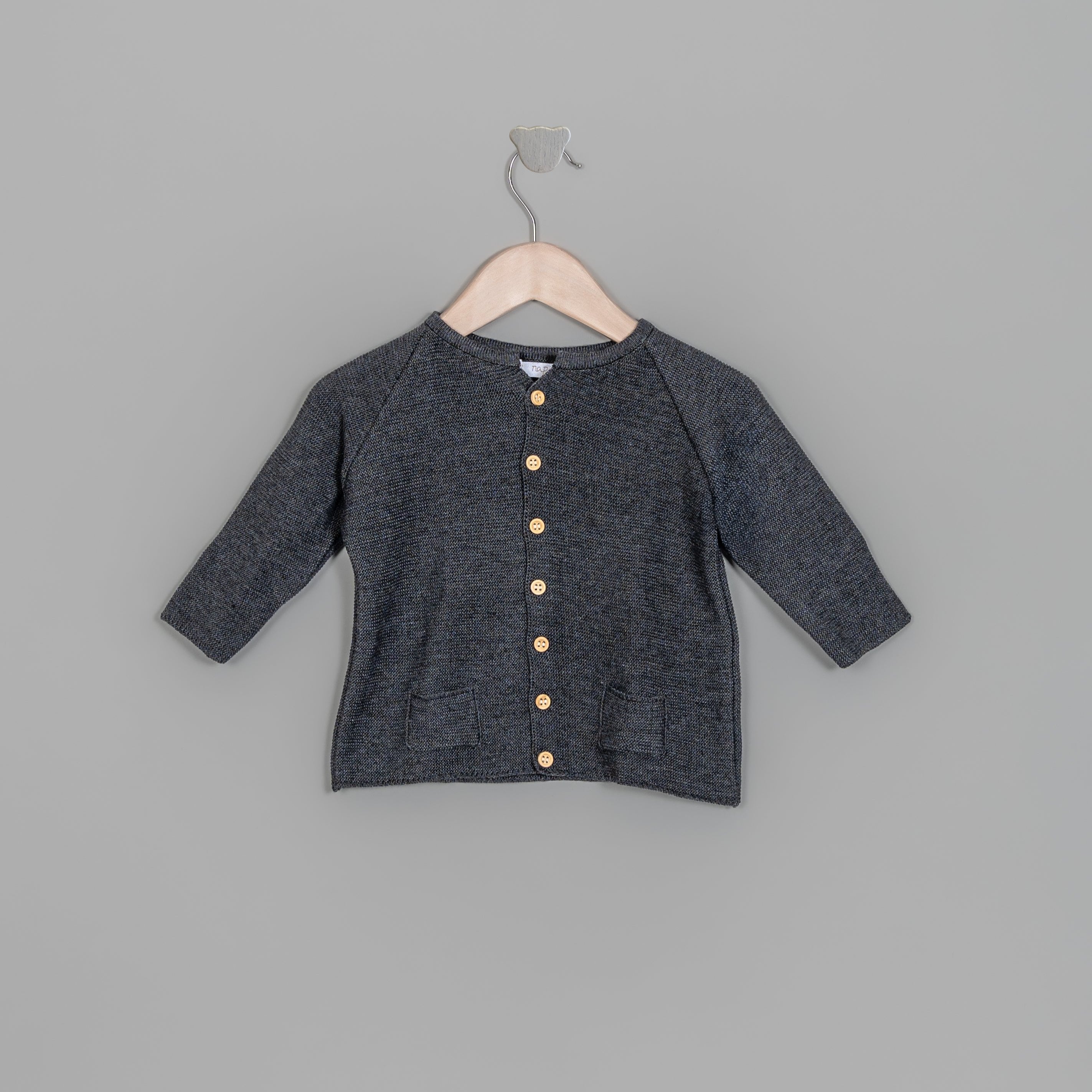 Sueter bolsitas gris oxford