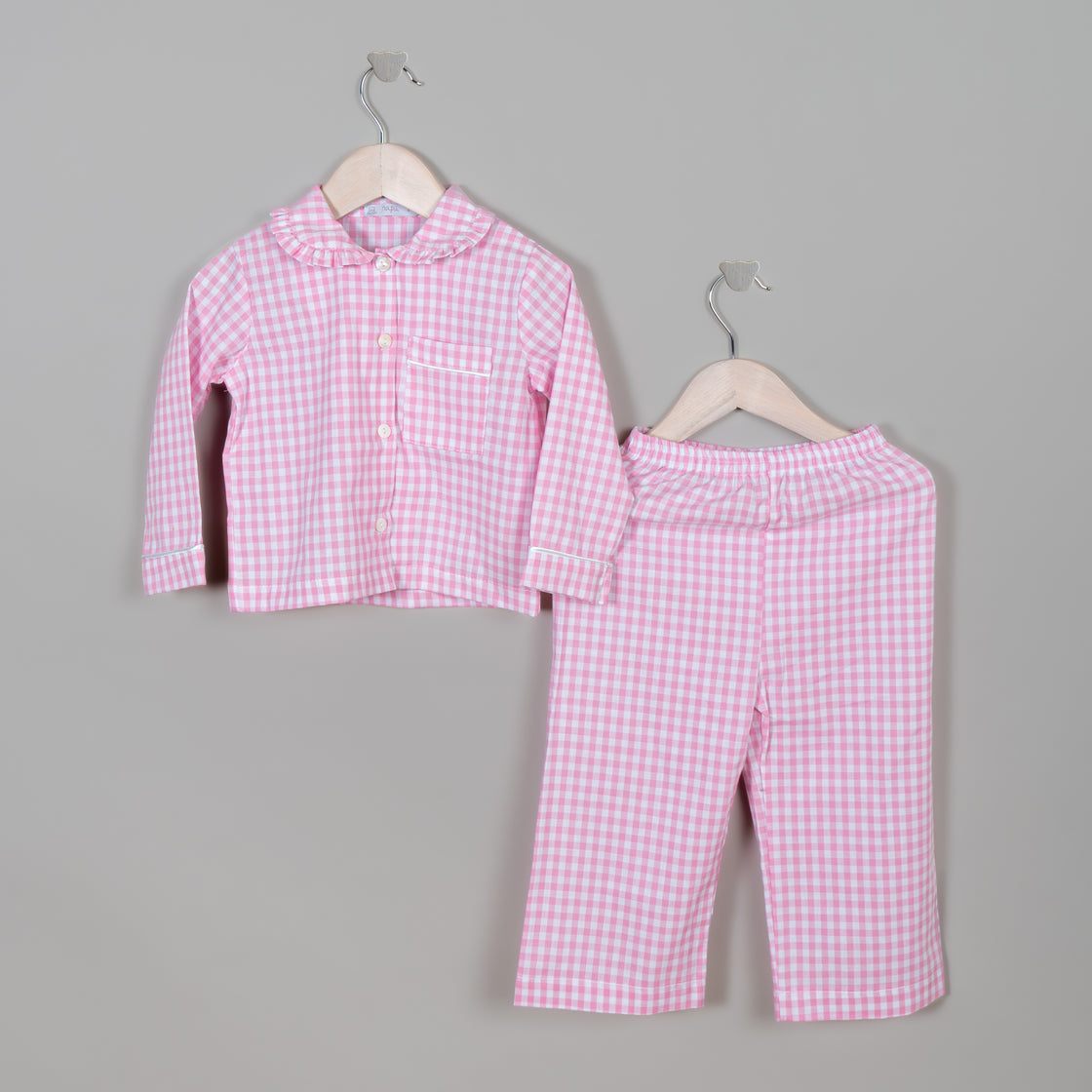 Pijama de pantalón vichy rosa